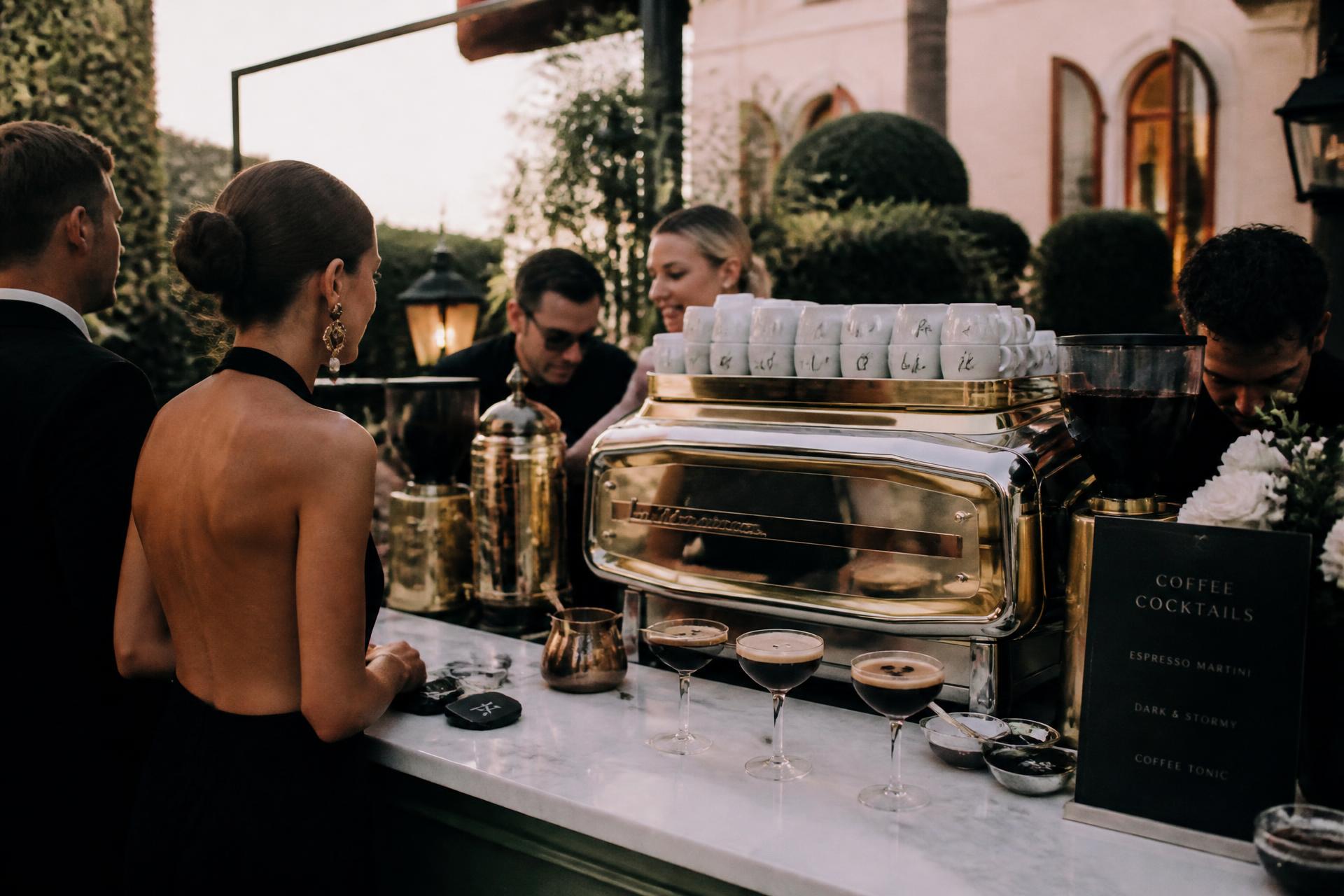 Coffee bar mobile installé pour un événement privé